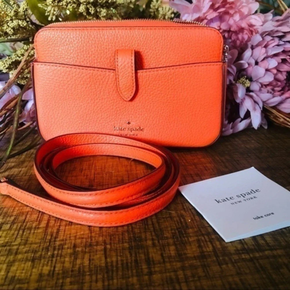 kate spade Handbags - Kate Spade Pebbled Leather Crossbody Bag Card Slots Zip Closure NWT